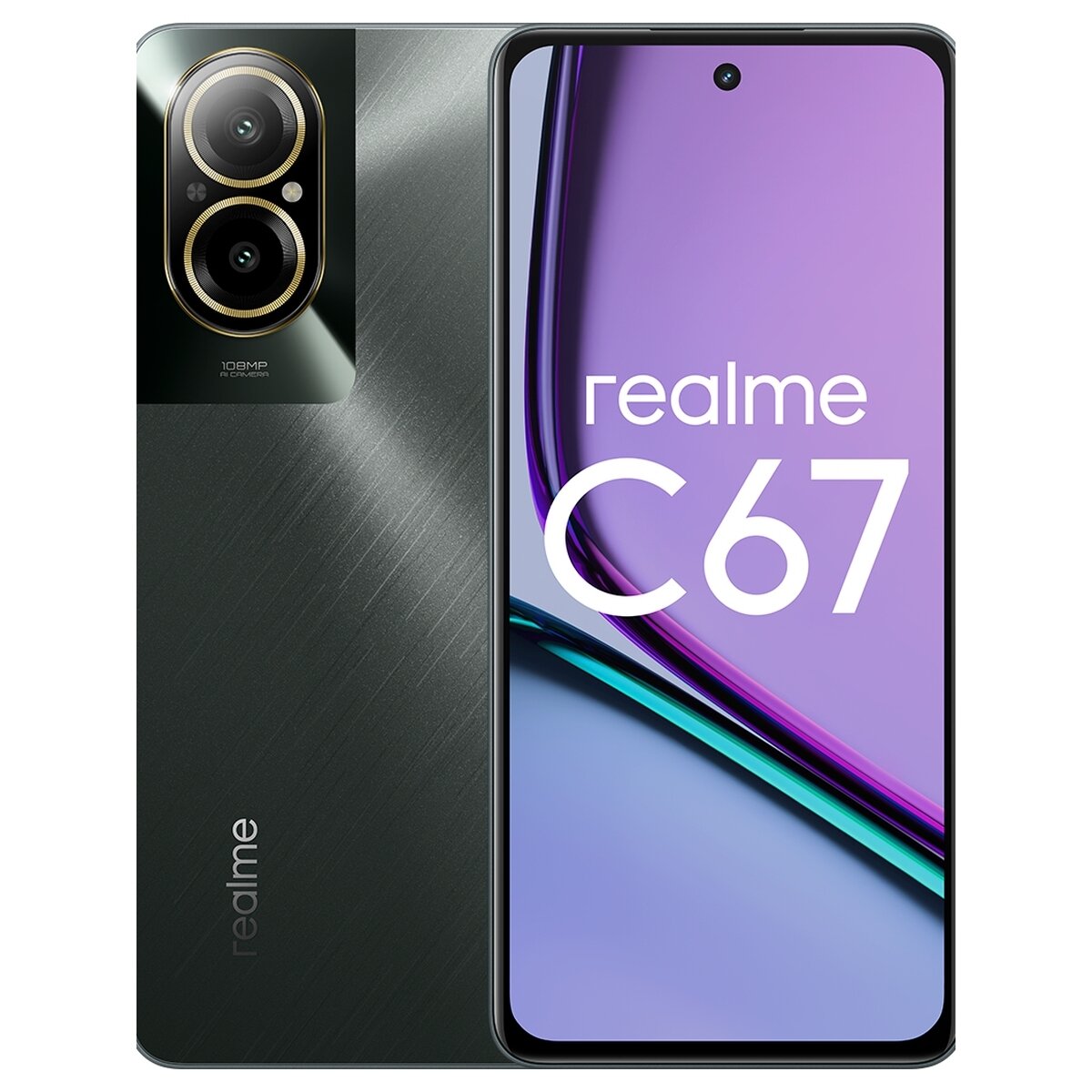 Смартфон realme C67, 6+128 ГБ RMX3890, Черный камень