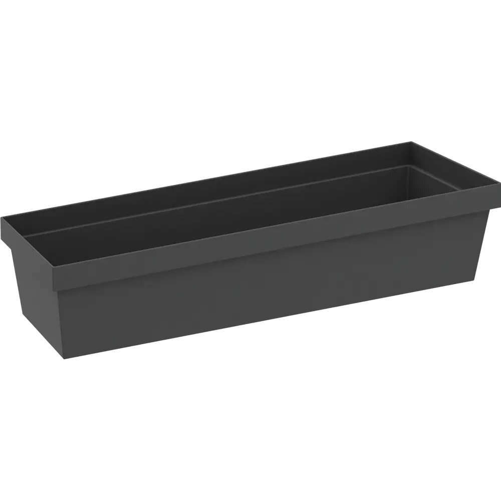 фото Контейнер для хранения Delinia ID 10x30x6.7 см пластик цвет чёрный