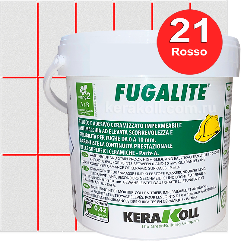 Kerakoll Fugalite Eco 21 Rosso 3kg эпоксидная затирка для швов