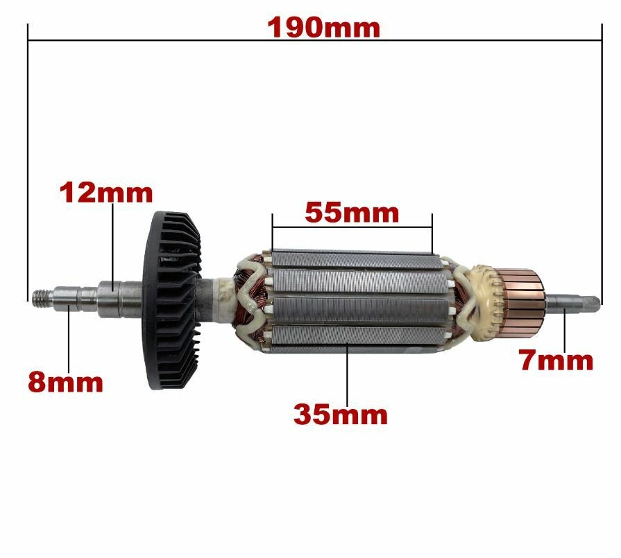 Якорь , подходит для УШМ Makita HR 9565 C.(515234-7)