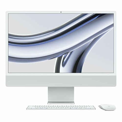 Apple iMac 24 M3 8C CPU 10C GPU 2023 Retina 45K 8 Гб 256 Гб MQRJ3 Серебристый 28799000₽