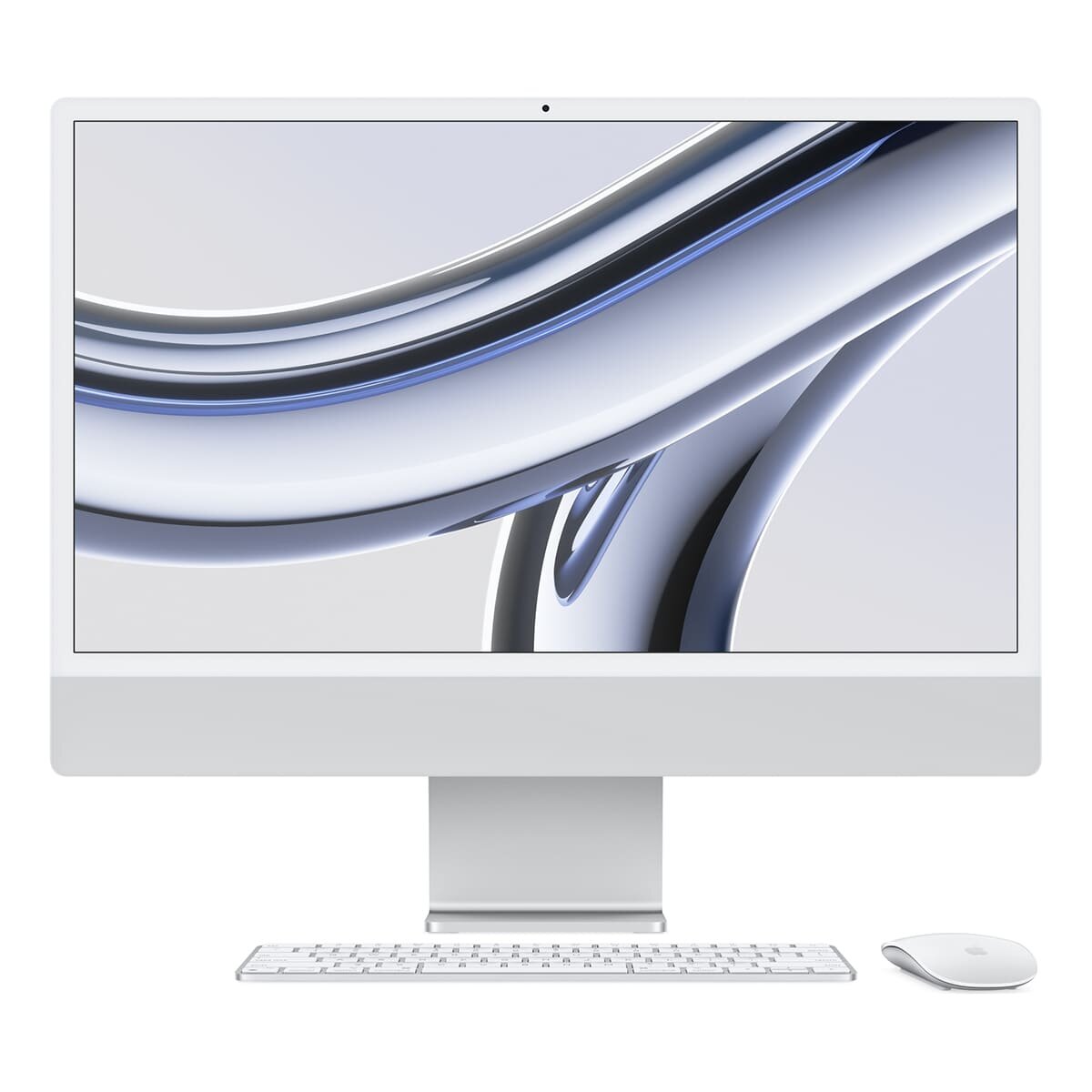 Apple iMac 24" (M3, 8C CPU, 10C GPU, 2023) Retina 4,5K, 8 Гб, 256 Гб (MQRJ3) Серебристый