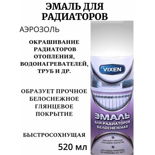 Эмаль для радиаторов отопления белоснежная Vixen 634₽