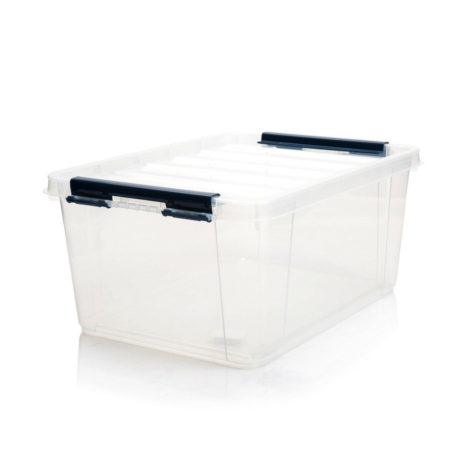 Ящик для хранения с крышкой Профи, 41х29.5х31 см 25 л, с фиксаторами, пластик
