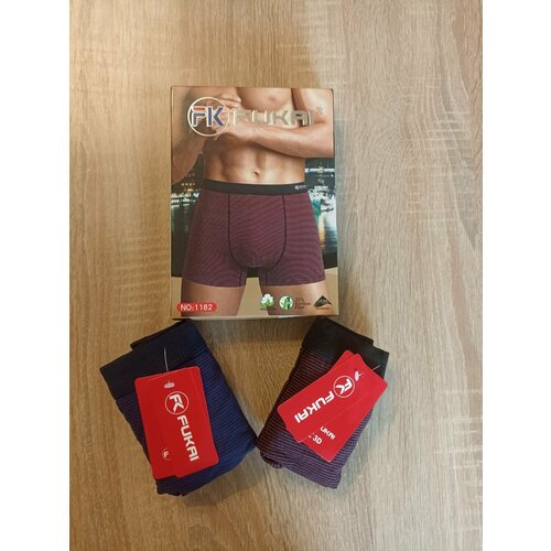 фото Трусы fukai, 2 шт., размер 48, синий, серый, красный