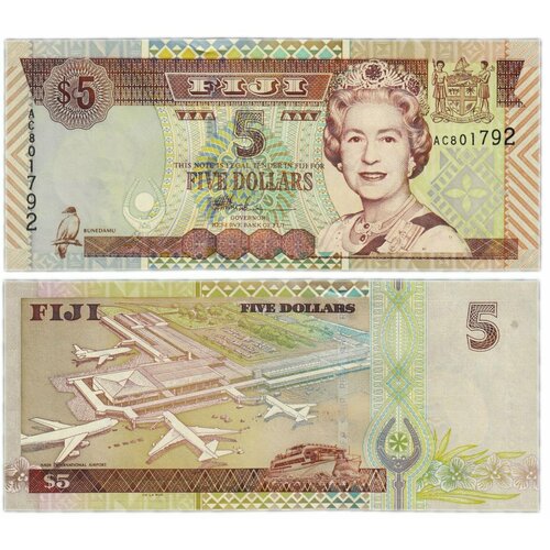фиджи 5 долларов 1995 г Фиджи 5 долларов 2002