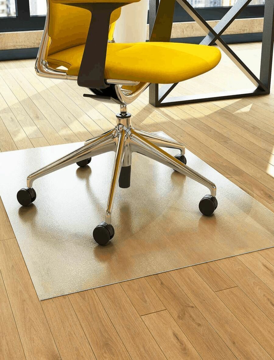 фото Матовый силиконовый защитный коврик на пол для паркета и ламината, 80x110, толщина 0.8мм