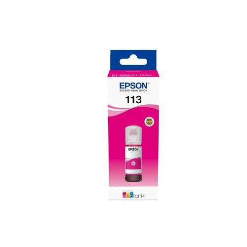 Струйный картридж Epson 113 EcoTank, оригинал (C13T06B340) (пурпурный) картридж для печати epson картридж epson t7893 c13t789340 вид печати струйный цвет пурпурный емкость 34мл