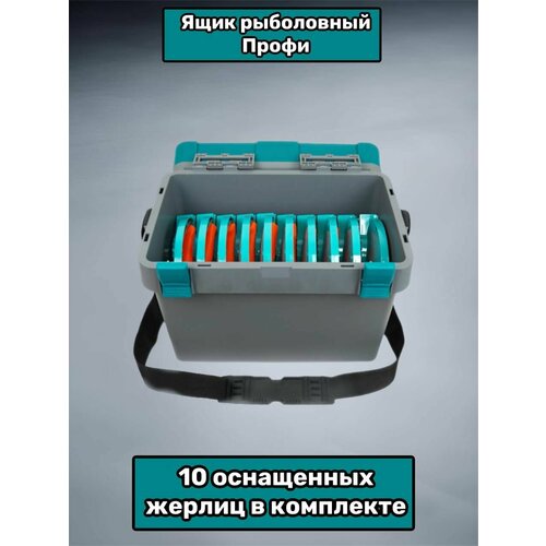 фото Рыболовный набор со снастью жерлица fishka от петрова 10 шт. оснащенные, в профи ящике 24 л.