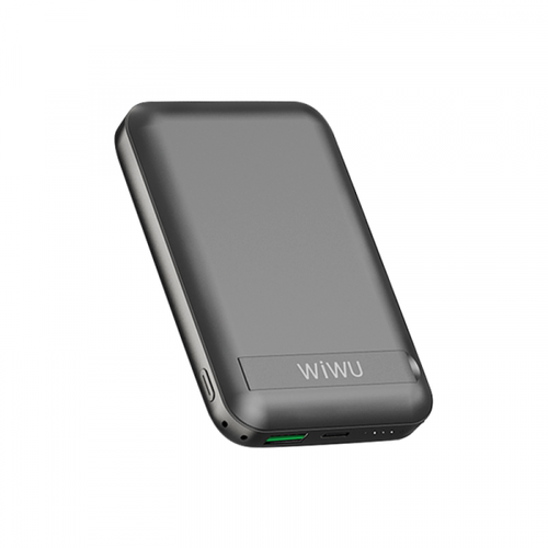 Внешний портативный аккумулятор WIWU с зарядкой Magsafe Беспроводной Charge SC 10000 mAh Black портативный аккумулятор microsoft play