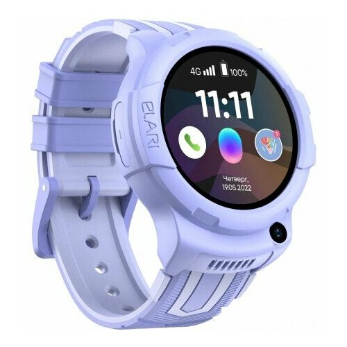 Детские умные часы Elari KidPhone 4G Wink сиреневый 1373900₽