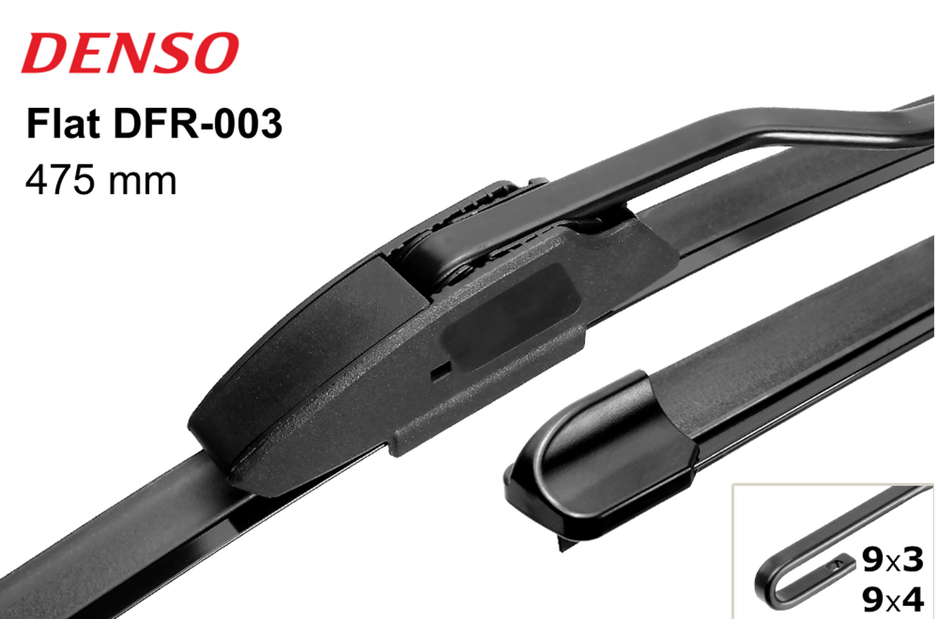 Щетка стеклоочистителя Denso Retrofit (LHD) 475 мм, бескаркасная, DFR-003 - фото №19