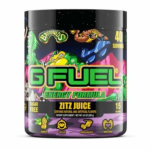 Сухой энергетик GFUEL Zitz Juice (Зеленое манго), 40 порций, 280 г gfuel energy formula battle juice powder stick 7g