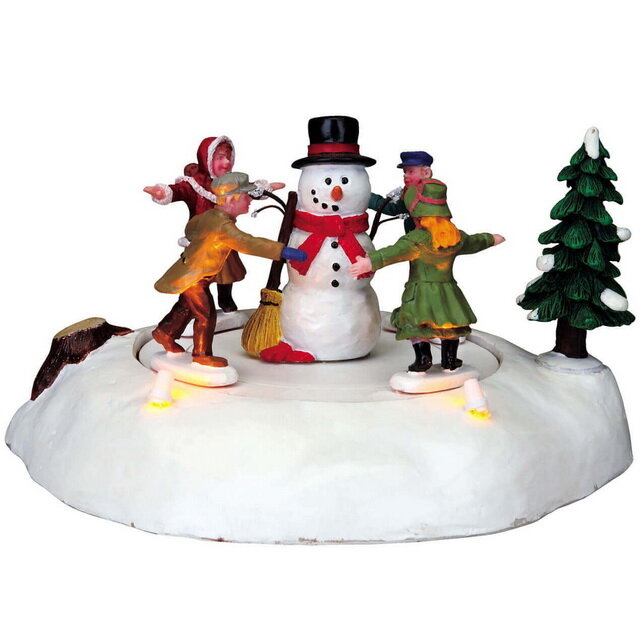 Lemax Композиция Праздничный снеговик, 12*17*17 см, движение, подсветка, батарейки 84776
