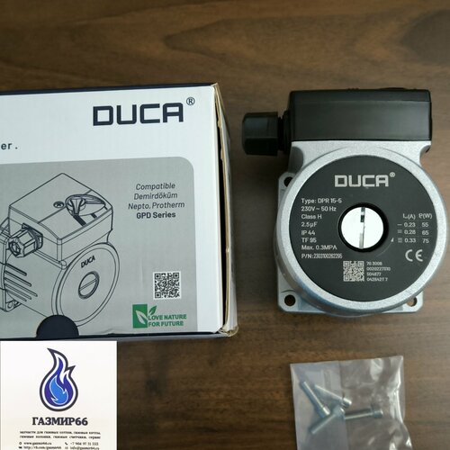 Duca DPR-15-6 - для котлов Protherm GEPARD и JAGUAR насос duca gpd15 5s на protherm з х скоростн 0020119604