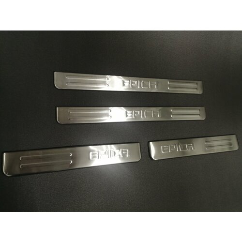 Накладка порога CHEVROLET Epica (06-13) хром комплект PRO SPORT