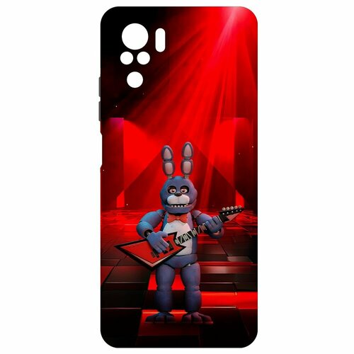 Чехол-накладка Krutoff Soft Case фнаф (FNAF) - Бонни с гитарой для Xiaomi Poco M5s черный чехол накладка krutoff soft case фнаф fnaf фокси для xiaomi poco m5 черный