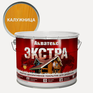 Изображение товара Защитно-декоративное покрытие для дерева акватекс экстра алкидное, полуглянцевое, калужница 9л