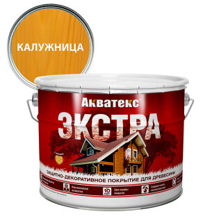 Защитно-декоративное покрытие для дерева акватекс экстра алкидное полуглянцевое калужница 9л