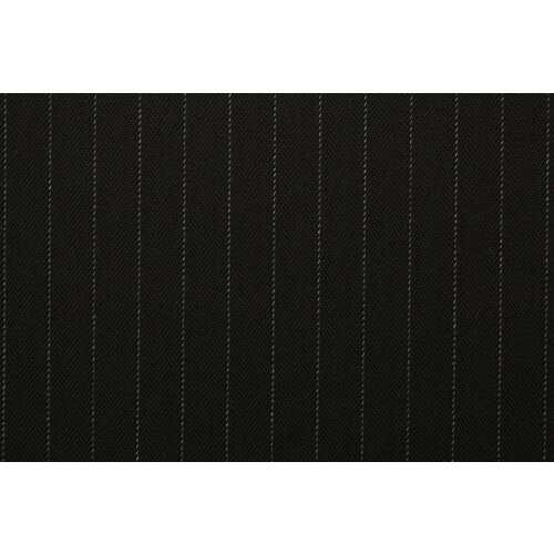 Ткань костюмная стрейч Nino чёрная в ёлочку и светлую полоску, ш148см, 0,5 м