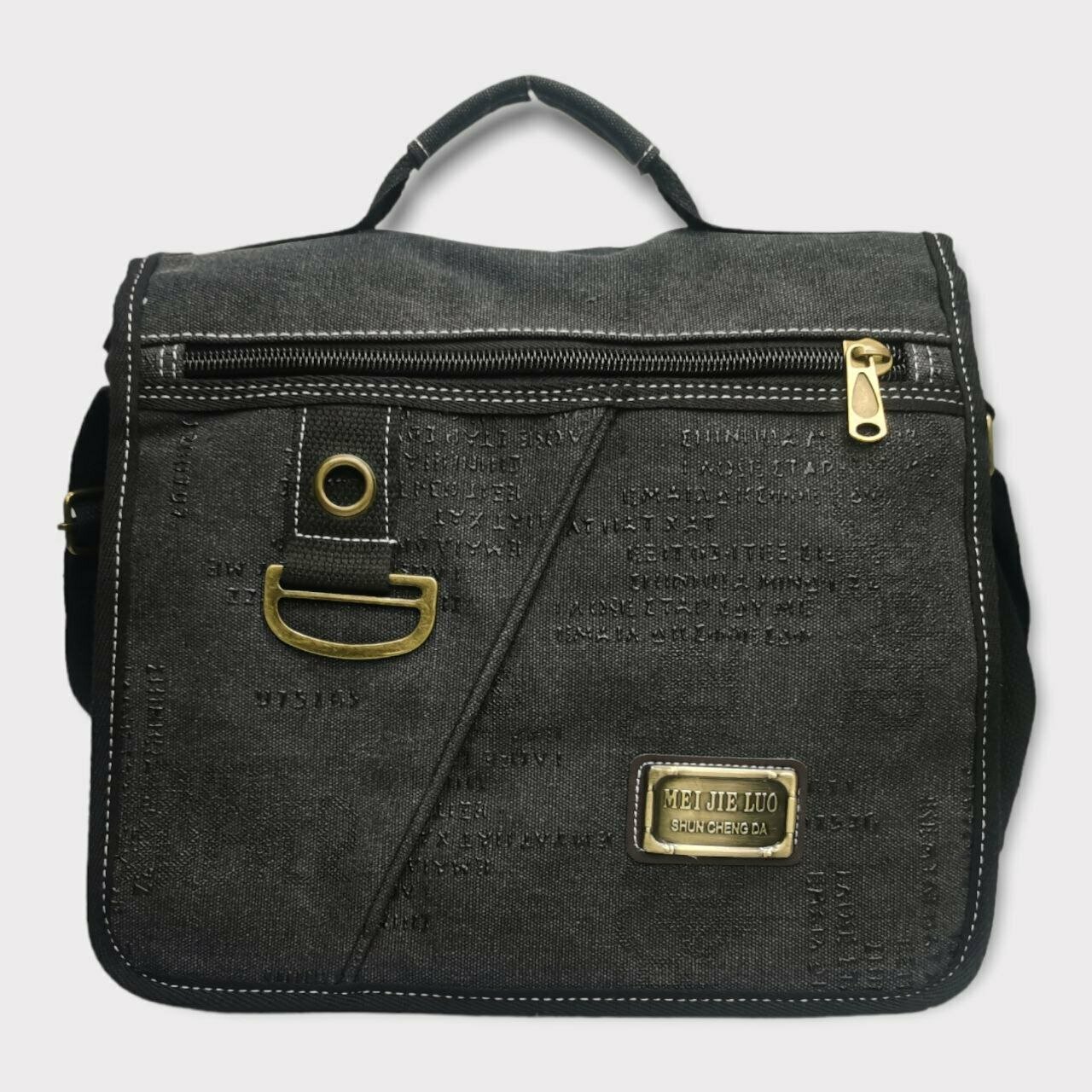 фото Сумка мужская на плечо текстиль TAY-306-txt-grey серая