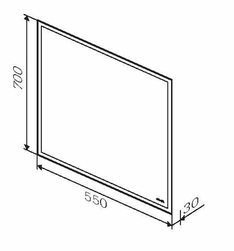 Зеркало для ванной на стену AM.PM Gem M91AMOX0551WG с LED-подсветкой по периметру, 55 см