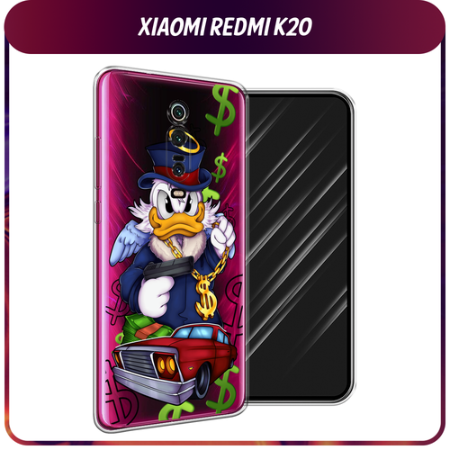 Силиконовый чехол на Xiaomi Redmi K20/K20 Pro/Xiaomi Mi 9T/9T Pro / Сяоми Редми К20 Scrooge McDuck with a Gold Chain, прозрачный силиконовый чехол на xiaomi redmi k20 k20 pro xiaomi mi 9t 9t pro сяоми редми к20 радужный кружевной узор прозрачный