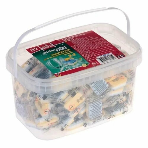 Средство для посудом. машин таблетки FRAU GRETTA 9 в 1 (упак 100шт*20г) в пласт. конт.