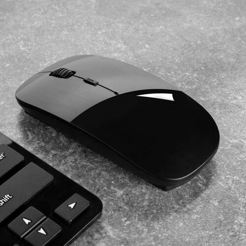 Мышь Luazon MB-10 беспроводная оптическая 1600 dpi USB чёрная 75200₽