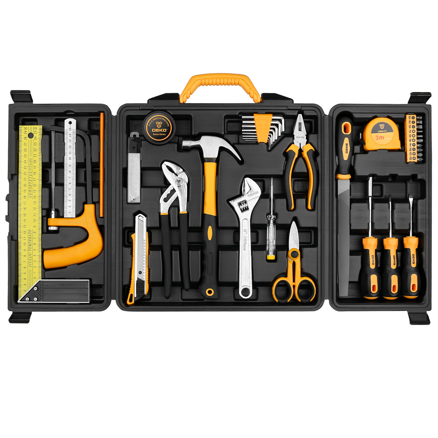 Набор инструментов для дома в чемодане DEKO DKMT36 (36 предметов)
