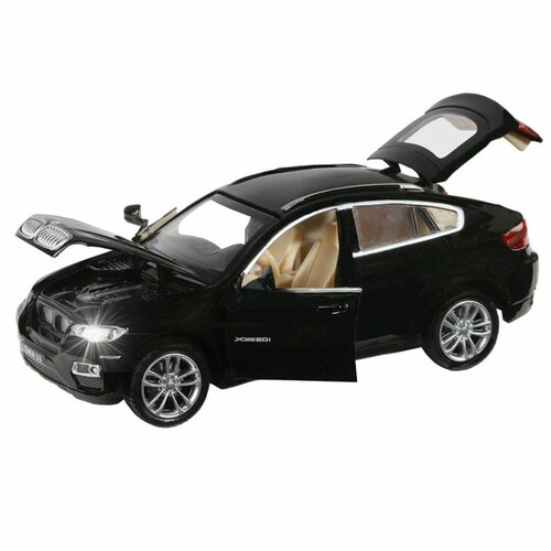 Коллекционная машинка игрушка металлическая BMW X6 масштаб 1:24 для мальчиков БМВ Х 6