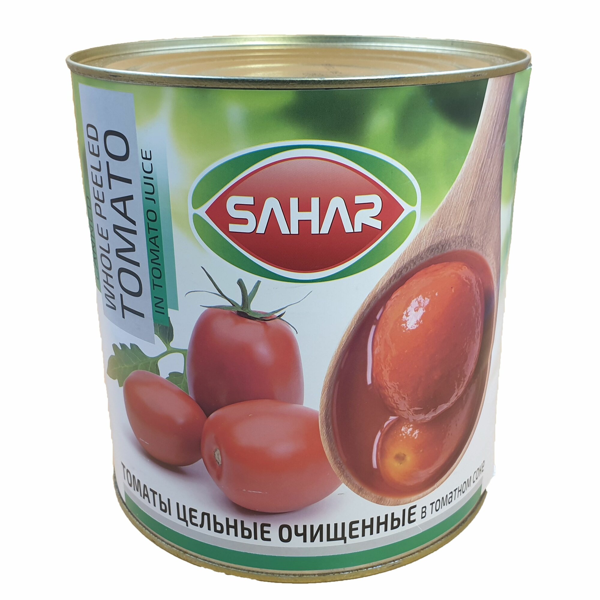 Томаты очищенные целые в томатном соке "Sahar" в большой банке 2500 г
