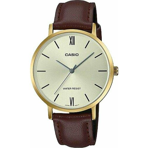 Наручные часы CASIO Collection LTP-VT01GL-9B, коричневый, золотой casio ltp v006g 9b