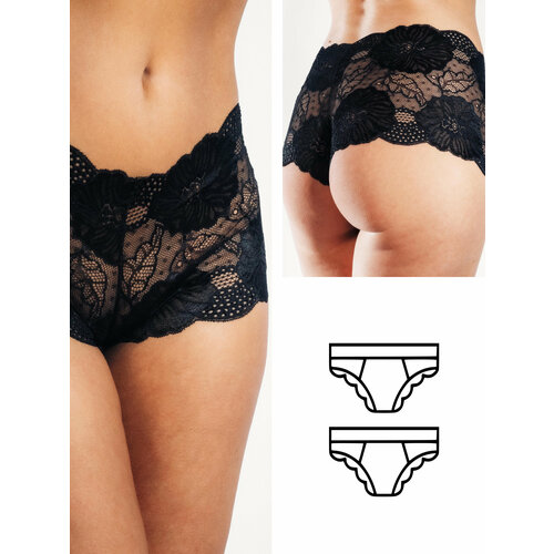 Трусы BRANDLOVE Knickers, 2 шт., размер M, черный