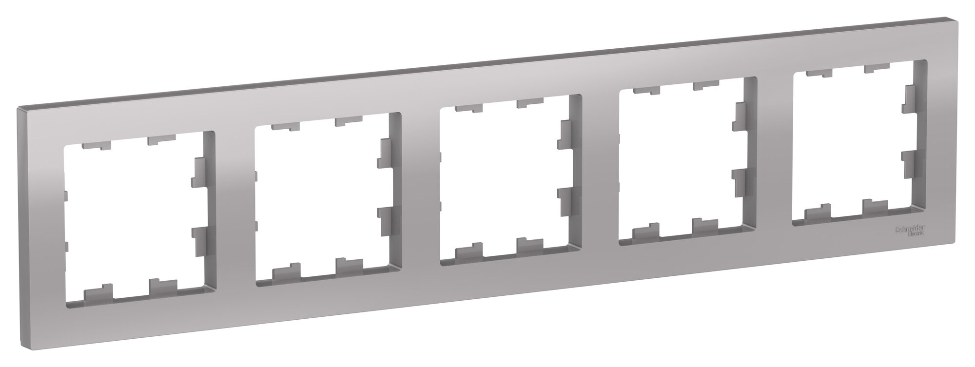 Рамка IP20 Schneider Schneider Atlas Design пятиместная (Алюминий)