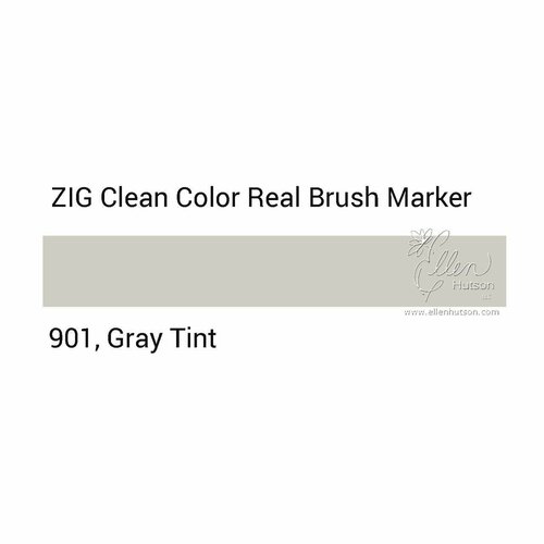 Маркер акварельный с кистью брашпен ZIG Clean Color Real Brush- штучно - цвет - 901 1pc clean up brush nail art flat brush cuticle clean up brush acrylic brush nail tools