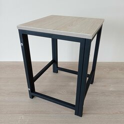Табурет кухонный OPTIMA Prestige в стиле LOFT, стул металлический Дуб песочный, ножки черные