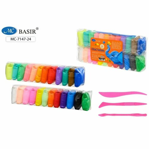 Пластилин 24цвинструменты Веселые зверята Супер Легкий по 11гр 488₽