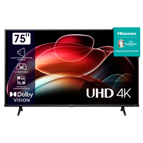 Телевизор Hisense 75A6K черный