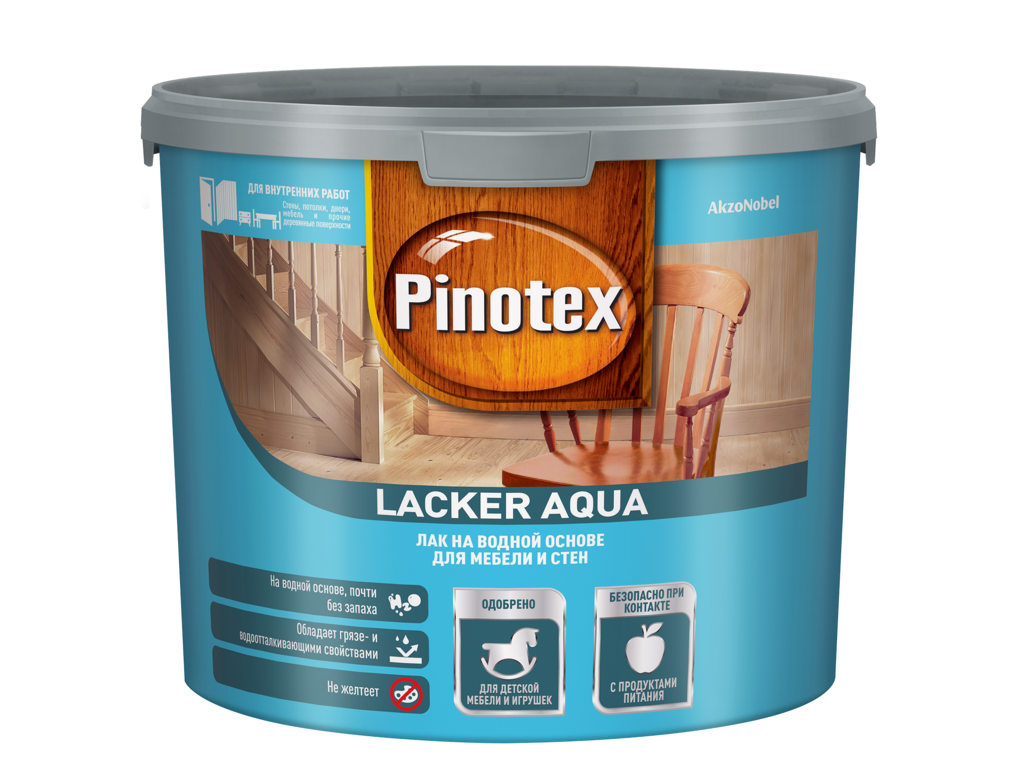 Лак Pinotex Lacker Aqua 70 глянц на водной основе 2,7 л