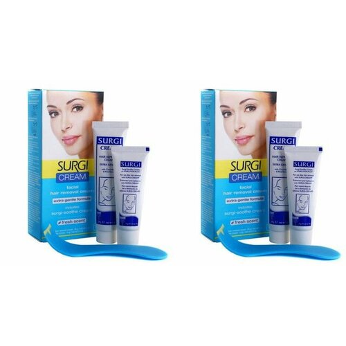 Surgi Крем для удаления волос на лице для чувствительной кожи, 2 шт