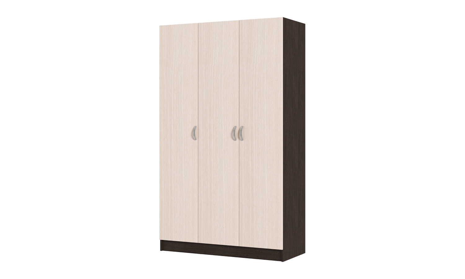 фото Шкаф распашной трехстворчатый с зеркалом "Басса" ШК 553 (белфорт/венге)