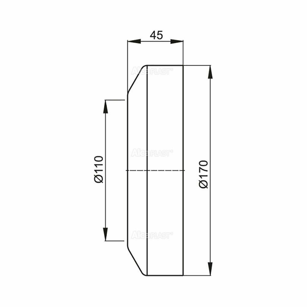Обрамление AlcaPlast A98 отражатель для унитаза — фото 1