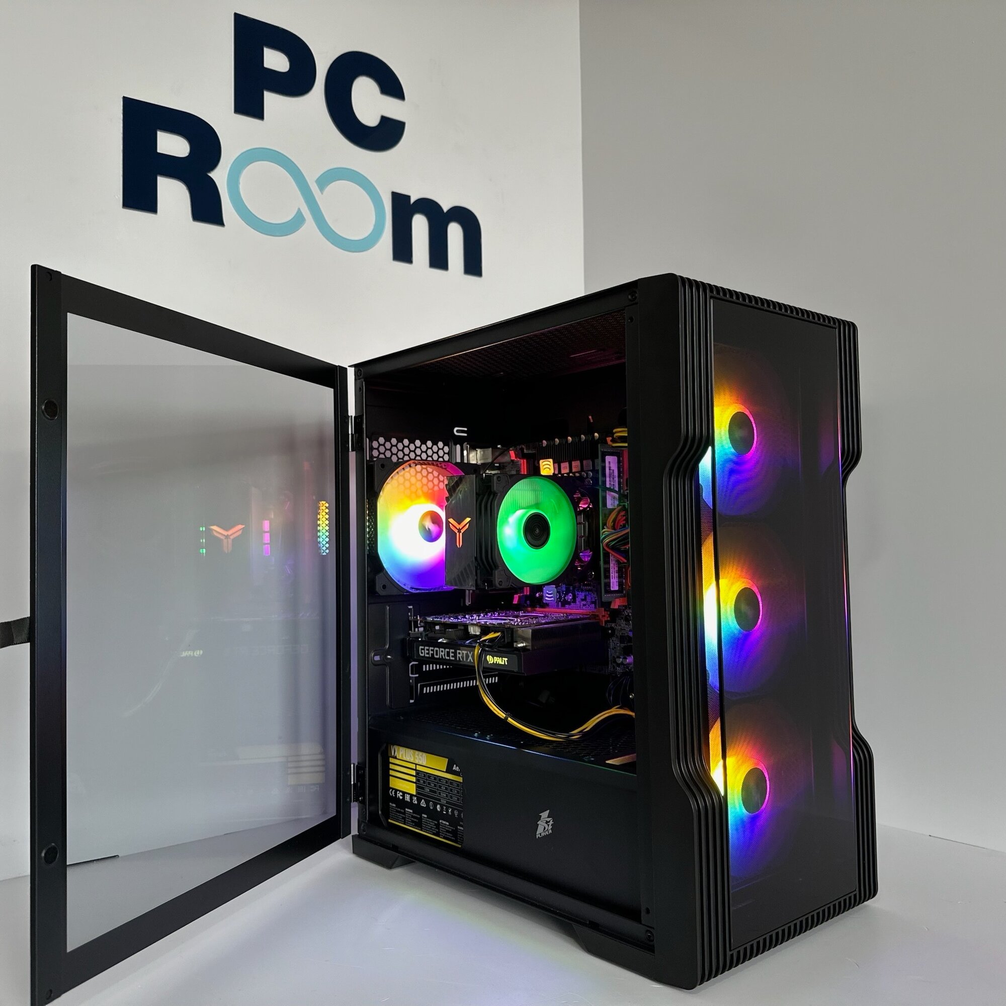 Игровой компьютер M-Stand: 12 Ядер / RTX 3060 12GB / 16GB DDR4 RAM / SSD 500GB / RGB PC Room