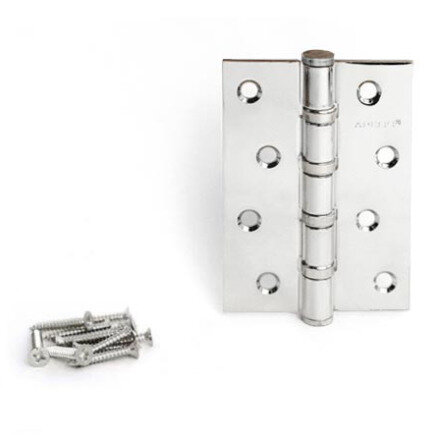 Петли врезные (к-кт - 2шт.) Apecs 100*70-В4-Steel-CR (хром)