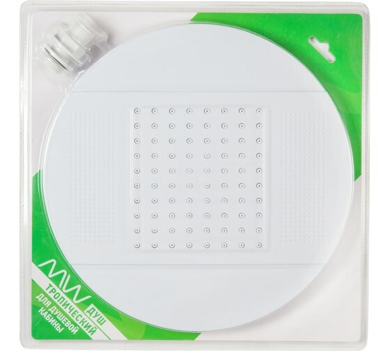 фото Душ верхний без подсветки 250 мм белый блистер ERLIT