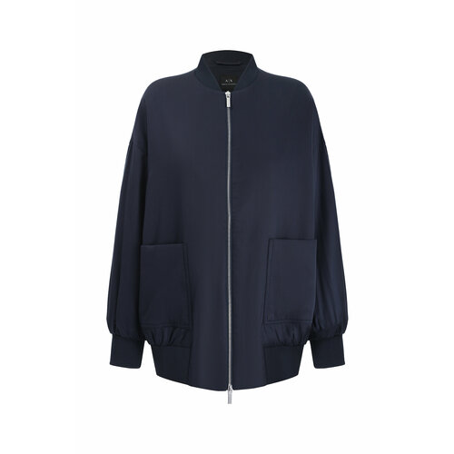 Куртка Armani Exchange, размер S, синий inspire бомбер укороченный с накладными карманами молочный