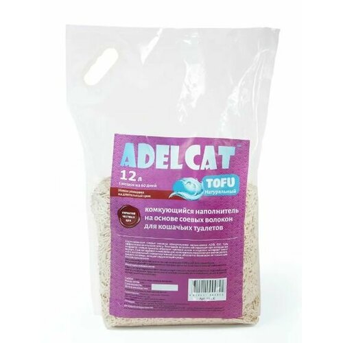 Комкующийся Наполнитель Тофу Adele Cat Натуральный 12л(5кг)