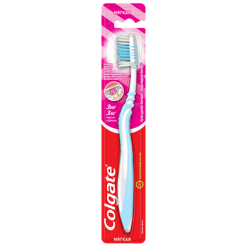 Зубная щетка COLGATE Зиг заг Забота о деснах, мягкая зубная щётка colgate зиг заг забота о деснах мягкая микс 1 шт