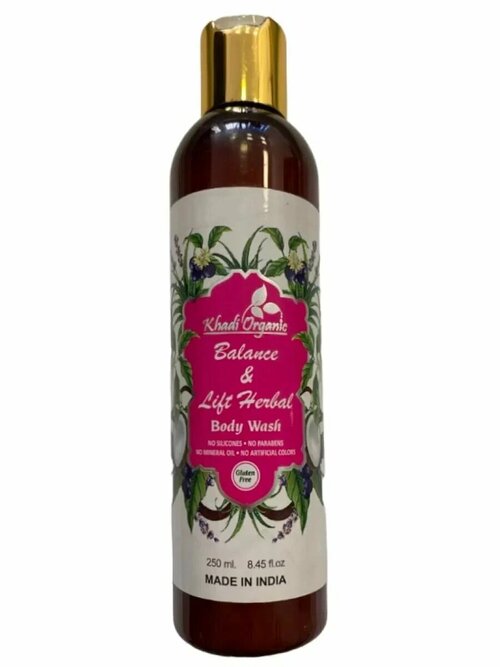 BALANCE & LIFT HERBAL, Body Wash, Khadi Organic (балансирующий И подтягивающий гель для душа без СЛС И парабенов, Кхади Органик), 250 мл.